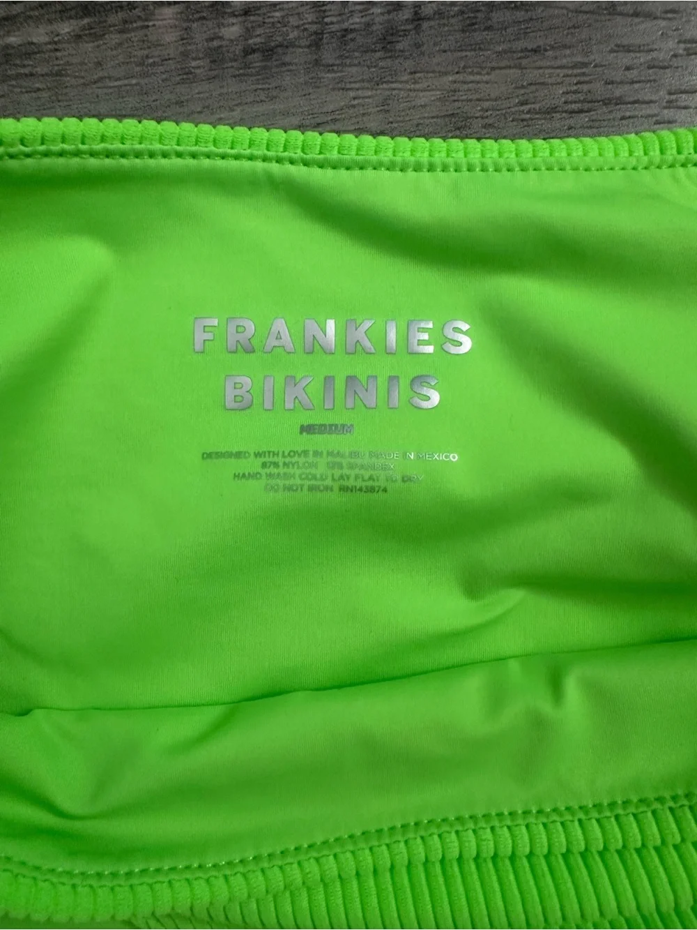 Frankie's Bikinis Neon Green Ribbed Two-Piece Bikini